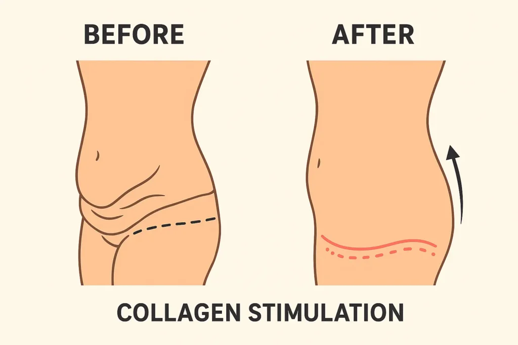 Before and after results for sagging skin after weight loss injections Ladywood