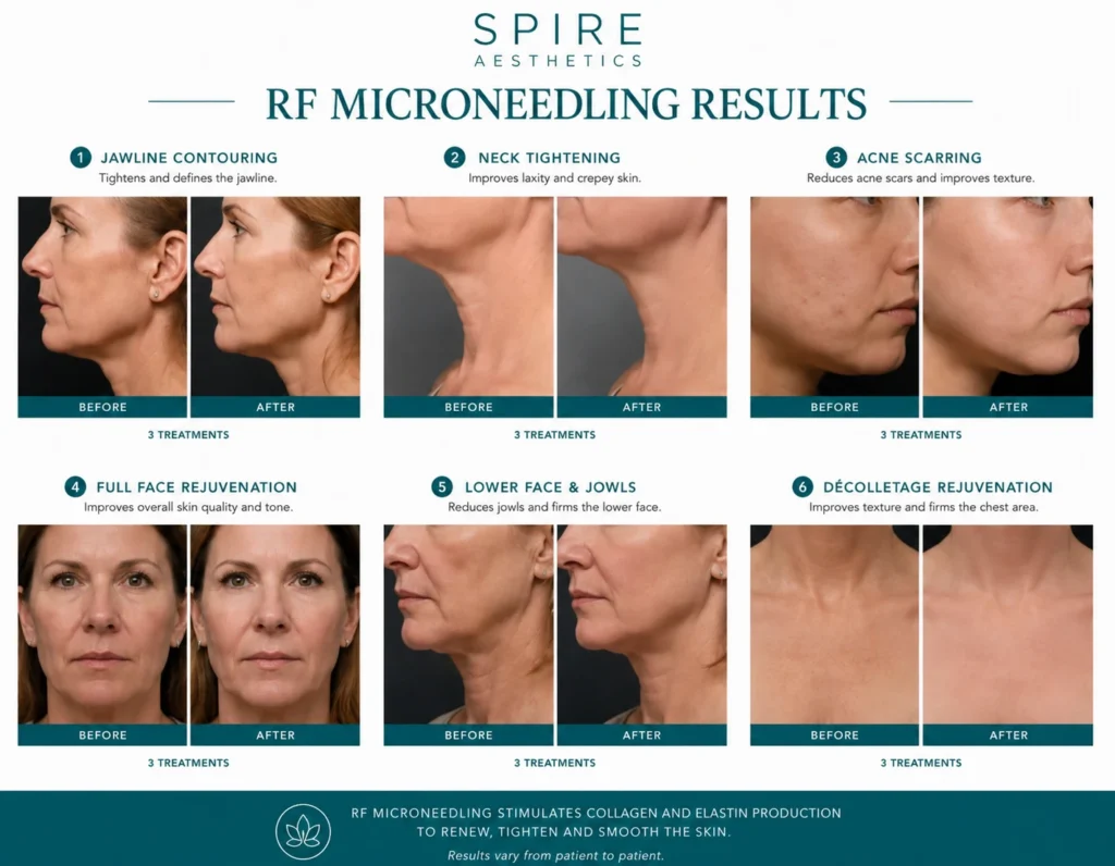 RF Microneedling Skin tightening Ladywood results